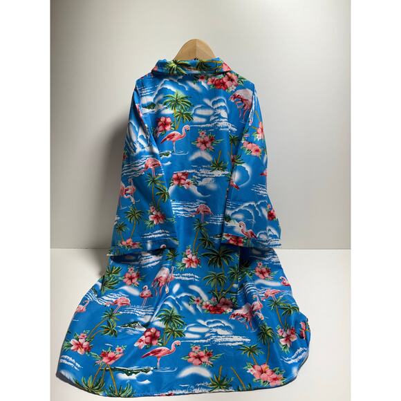 Novelty Men’s Short Sleeve Button Up Shirt Sz 4XL Vacation Resort Pink Flamingo - Picture 8 of 8